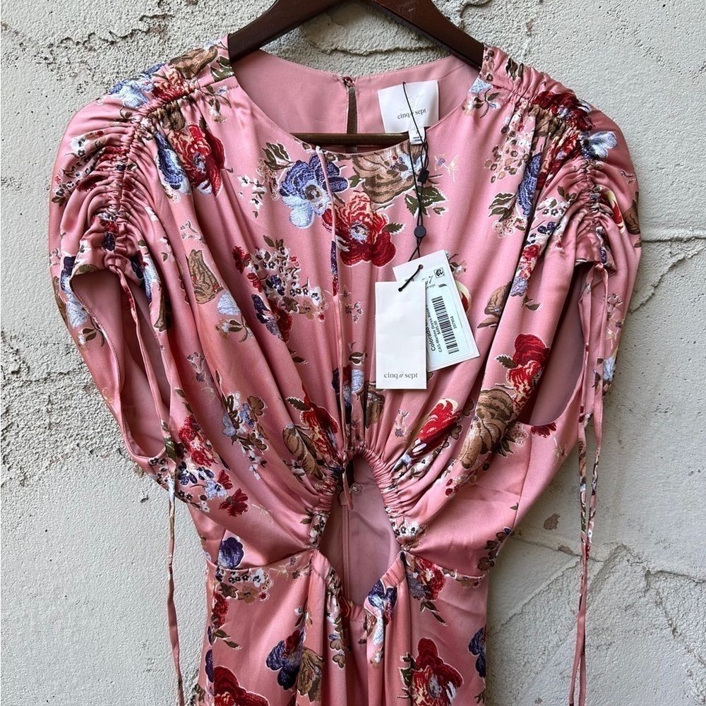 Cinq A Sept Martine Dress in Bare Rose Multi I Size 2 NWT - Picture 11 of 14